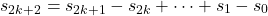 \[s_{2k+2} = s_{2k+1} - s_{2k} + \cdots + s_1 - s_0\]