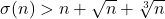 \sigma(n) > n + \sqrt{n} + \sqrt[3]{n}