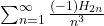 \sum_{n=1}^{\infty}\frac{(-1)H_{2n}}{n^3}