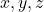 Rendered by QuickLaTeX.com x,y,z