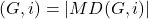 \md(G, i) = |MD(G, i)|