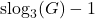 \mathrm{slog}_3(G) - 1