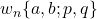 w_n\{a, b; p, q\}