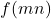 f(mn)