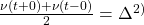 \frac{\nu(t+0)+\nu(t-0)}{2} = \Delta^{2)}