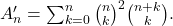 A'_n=\sum_{k=0}^n\binom nk^2\binom{n+k}k.