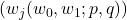Rendered by QuickLaTeX.com (w_j(w_0,w_1;p,q))