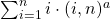 \sum_{i=1}^n i \cdot (i,n)^a