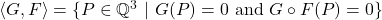 \langle G,F\rangle=\{P\in\mathbb{Q}^3~|~G(P)=0~\text{and}~G\circ F(P)=0\}