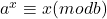 a^x \equiv  x (mod b)