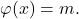 \varphi(x) = m.