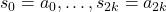 s_{0} = a_0, \ldots, s_{2k} = a_{2k}