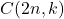 C(2n,k)