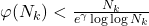\varphi(N_k) < \frac{N_k}{e^{\gamma}\log{\log{N_k}}}