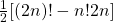 \frac{1}{2}[(2n)! - n!2n]