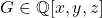 G\in \mathbb{Q}[x,y,z]